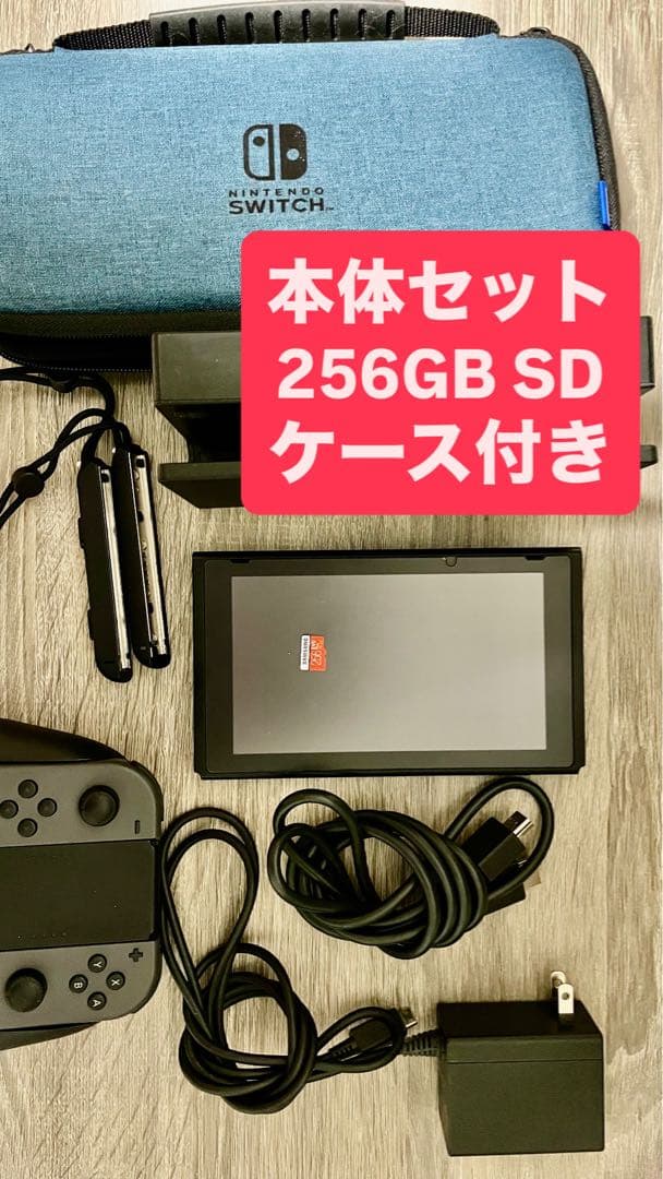 Nintendo Switch 本体セット + 256GB SD + ケース付き