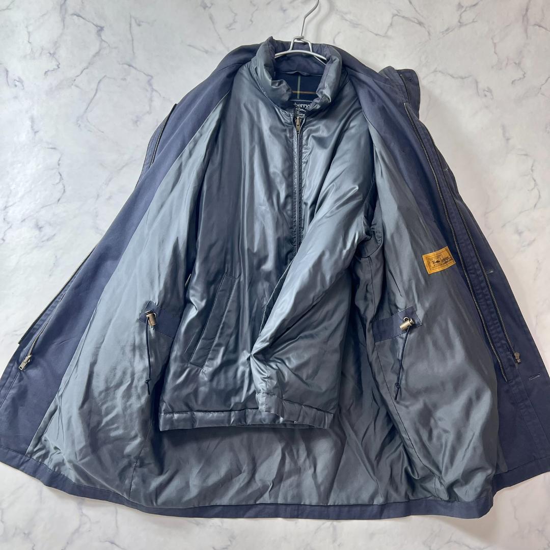 バーバリー長袖ダウンライナーコート 肉厚 ライナー単体着用可 XL相当B1297