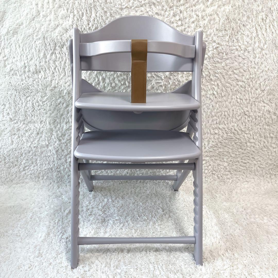 大和屋 アッフルチェア ハイチェア ソフトラベンダー セーフティチェアベルト