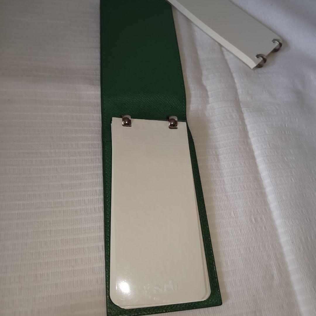 【未使用】エルメス　メモ帳　カバー　レフィル　フルセット　グリーン
