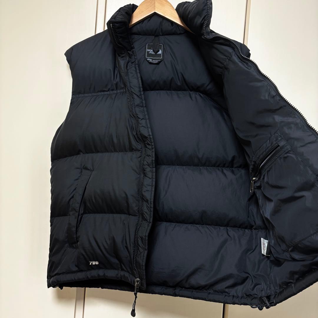 ノースフェイス ヌプシ　ダウン　ベスト　センターロゴ　Mサイズ　状態良好品