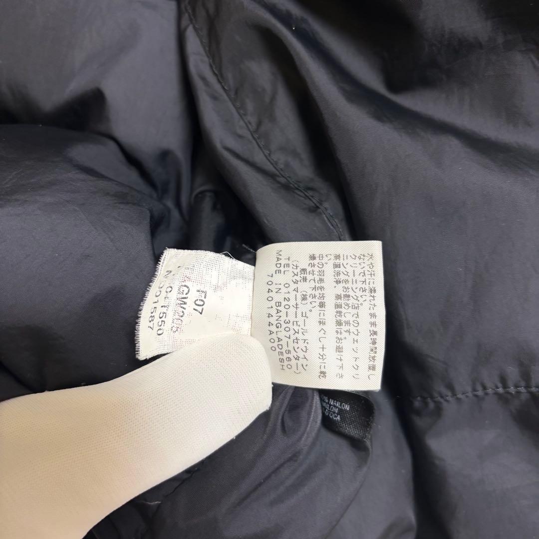 ノースフェイス ヌプシ　ダウン　ベスト　センターロゴ　Mサイズ　状態良好品