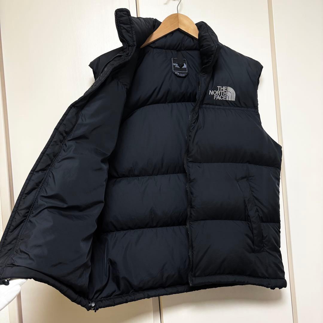 ノースフェイス ヌプシ　ダウン　ベスト　センターロゴ　Mサイズ　状態良好品