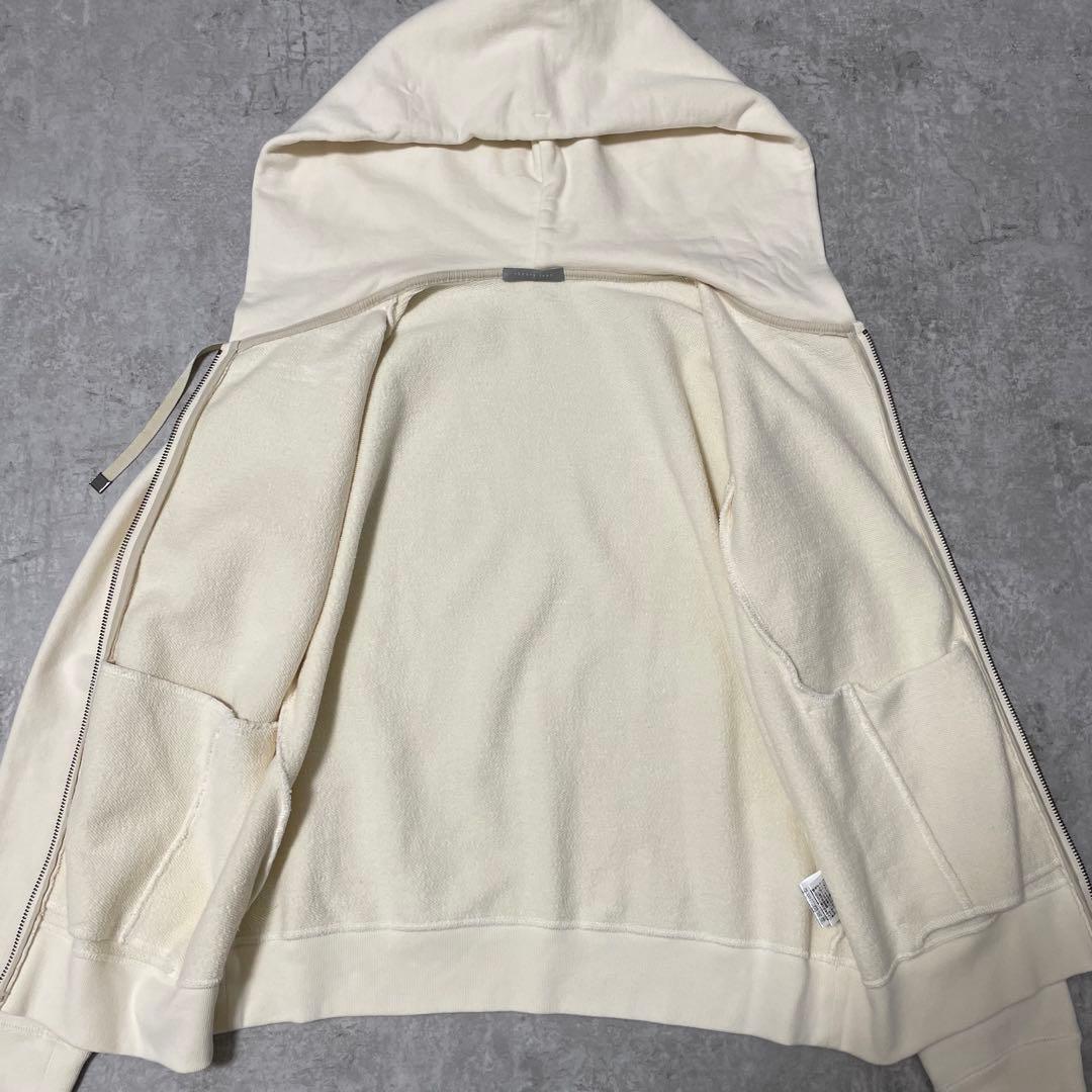 theory luxe アイボリーフルジップパーカー 綿100% 定価2.6万
