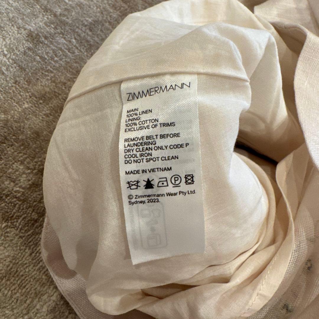 ジマーマン Zimmer mann 花柄リネンショートパンツ ベージュ