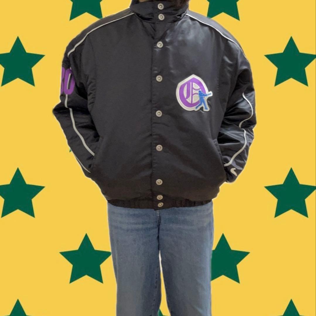 NIKE TEAM ナイキ チームオーダー 中綿スタジャン ブラック×パープル