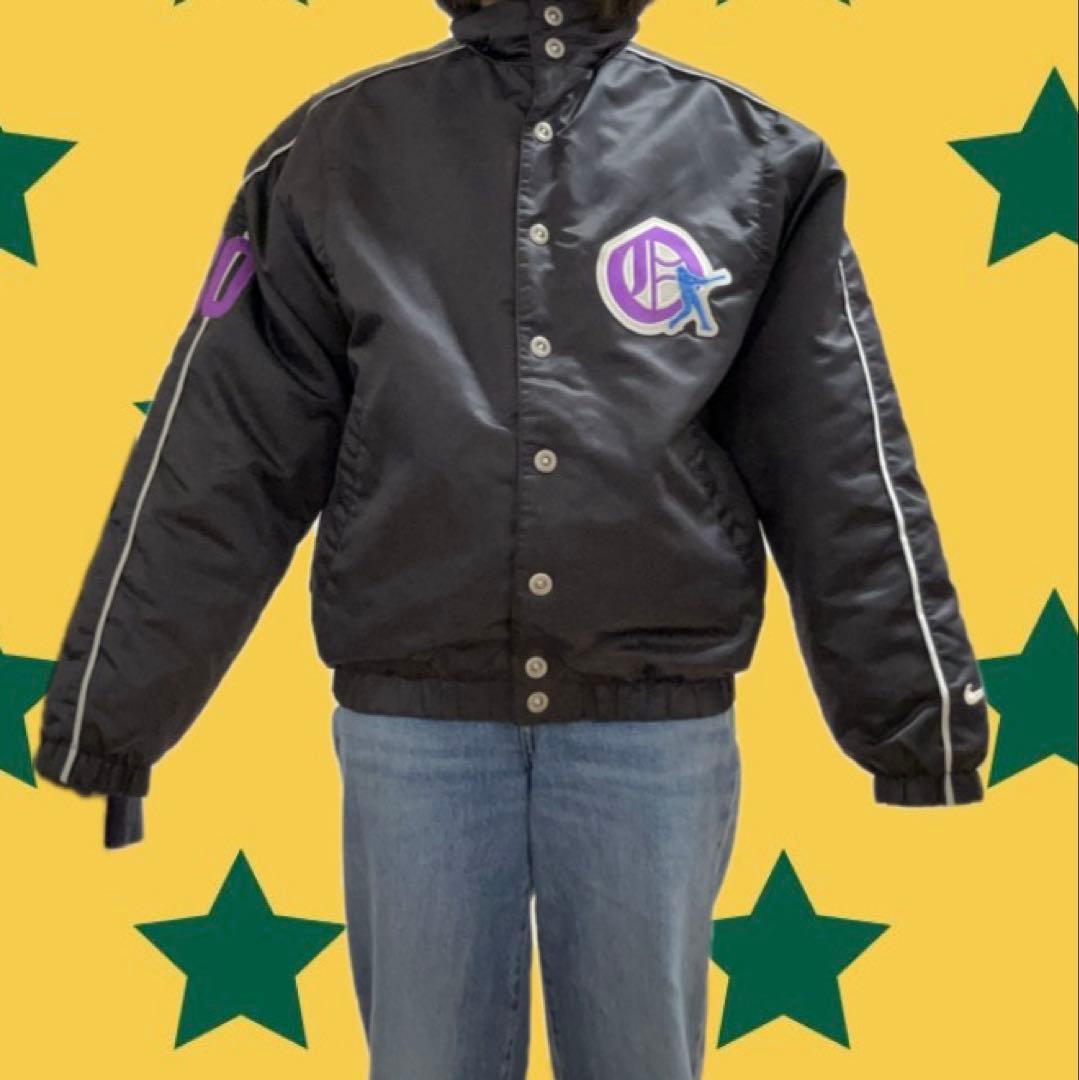 NIKE TEAM ナイキ チームオーダー 中綿スタジャン ブラック×パープル