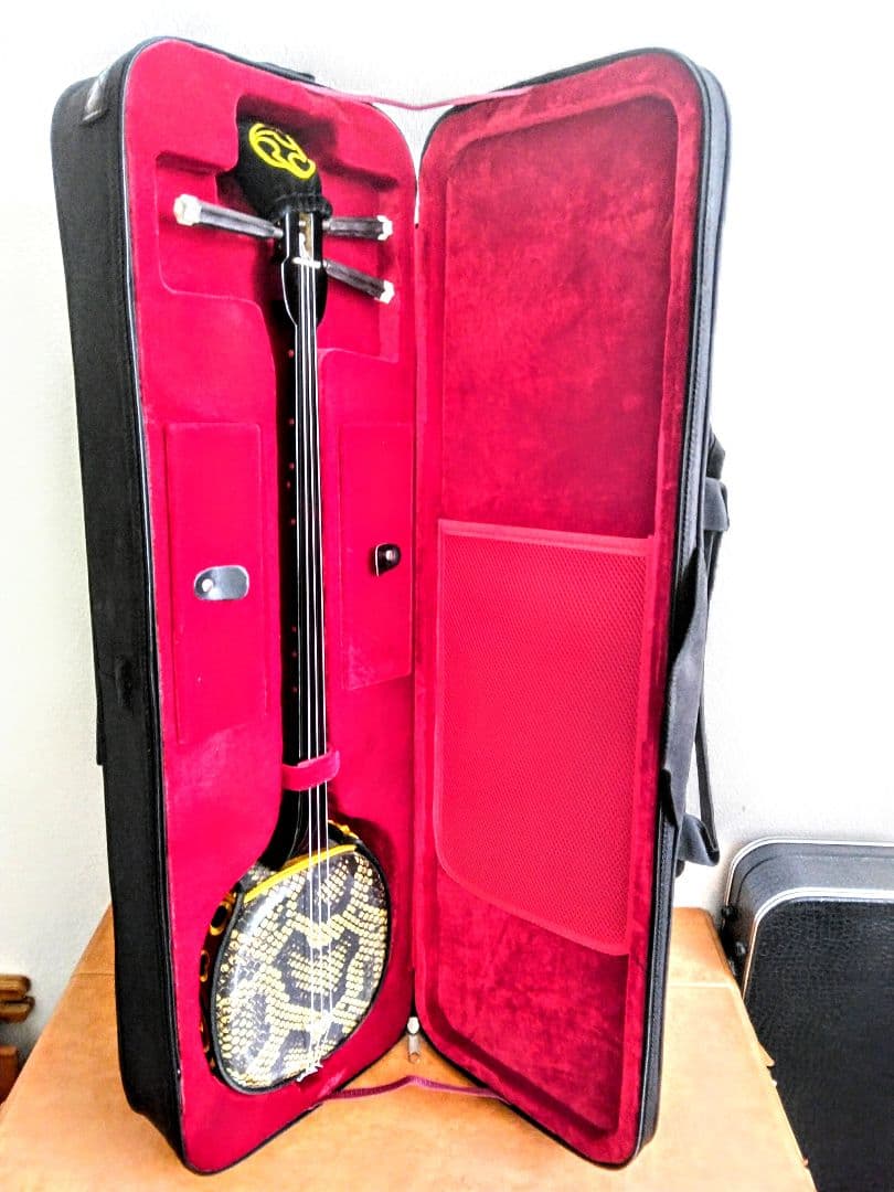 沖縄三線　人工皮　セミハードケース付き