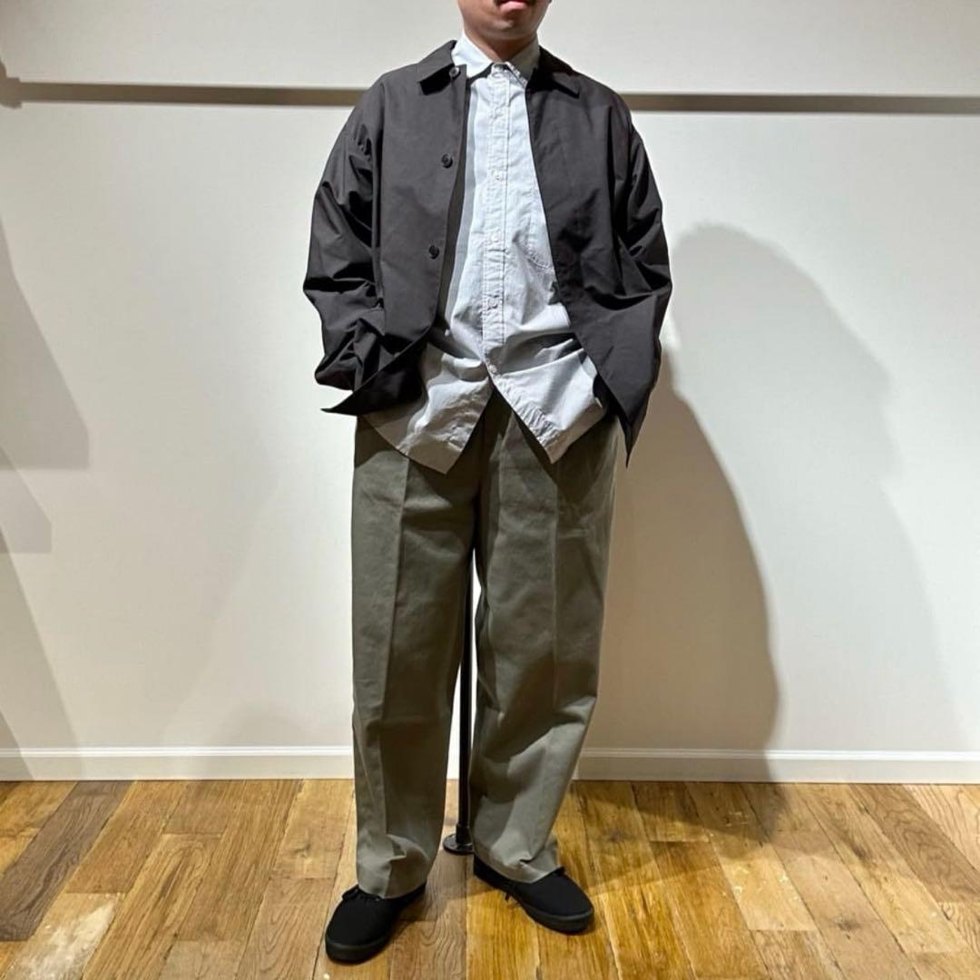 ＜Steven Alan＞ ドリル インツープリーツ ドレス トラウザーズ