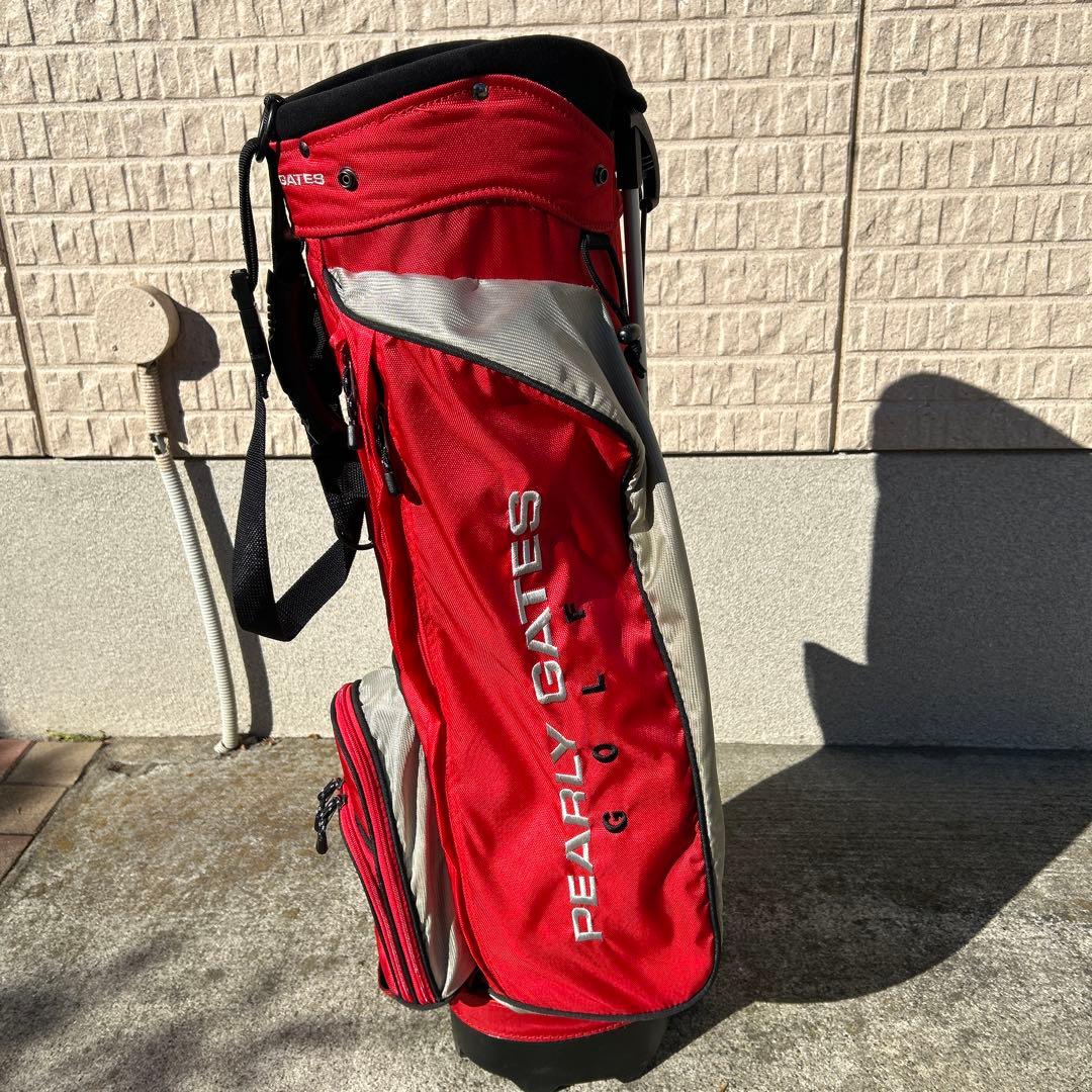 パーリーゲイツ スタンド式 ゴルフバッグ キャディバッグ 赤 レッド ゴルフ