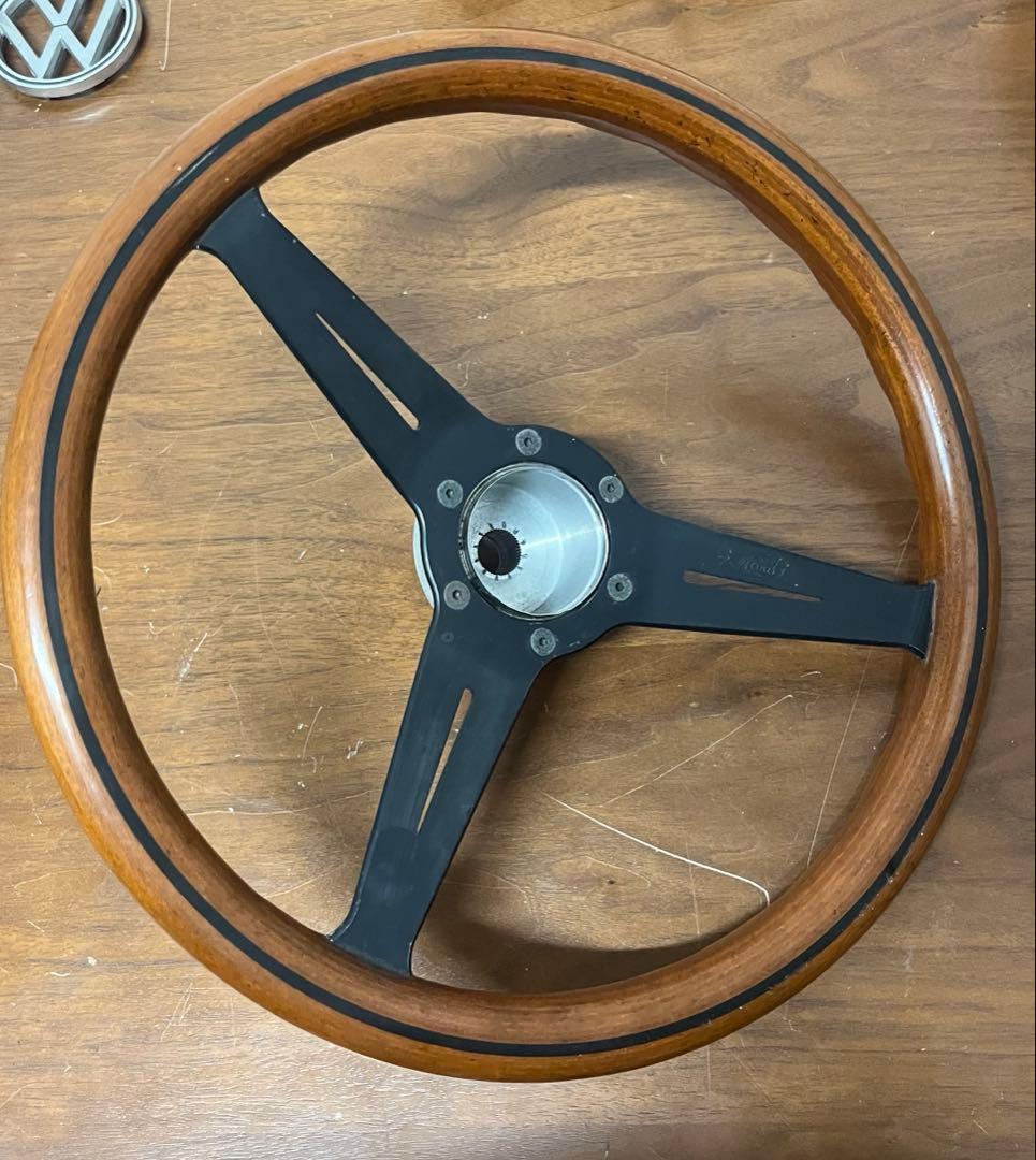 当時物 NARDI クラシック ウッドステアリング 36φイタリア製 ボス付