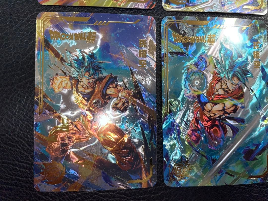 ④超サイヤ人ゴッド、ブルー孫悟空　6枚　海外版　ヒストリーオブドラゴンボール