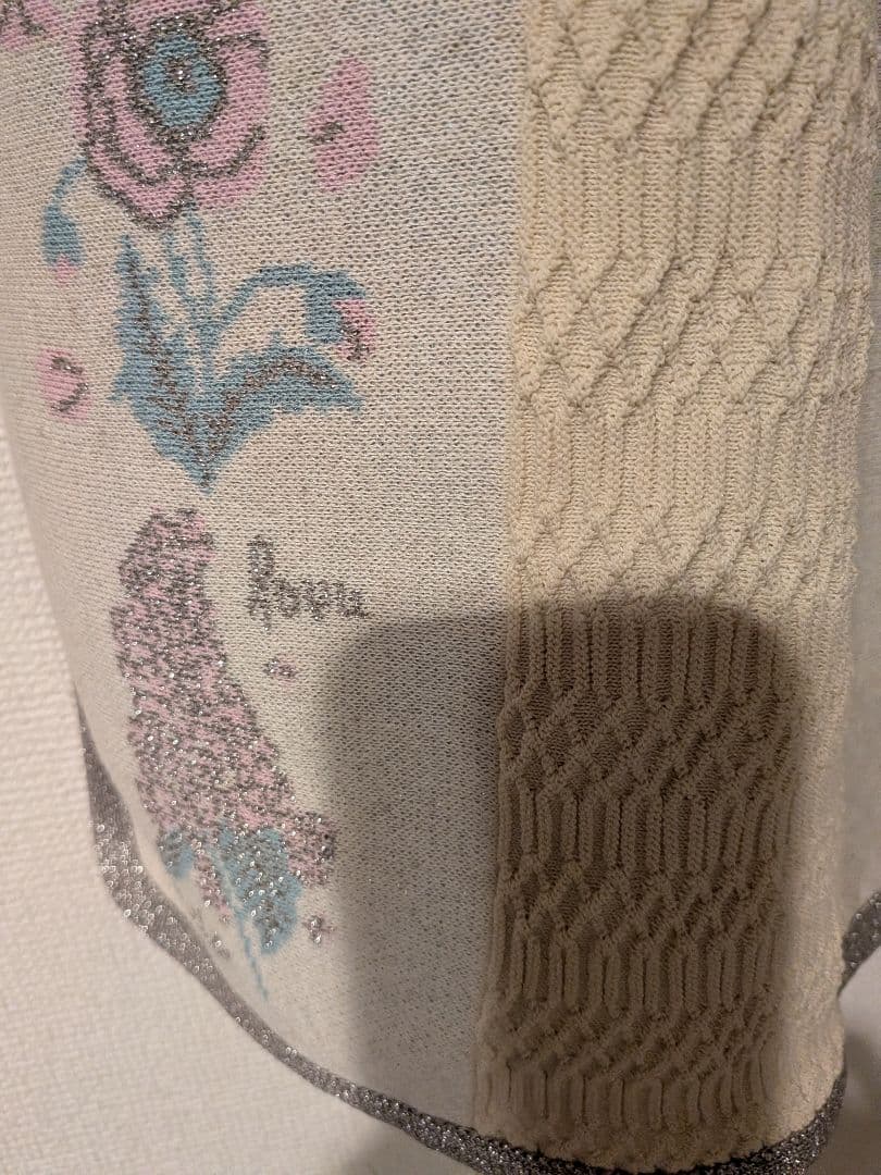 週末値下げ！縷縷夢兎ルルムウ　ラメニットワンピース　花柄