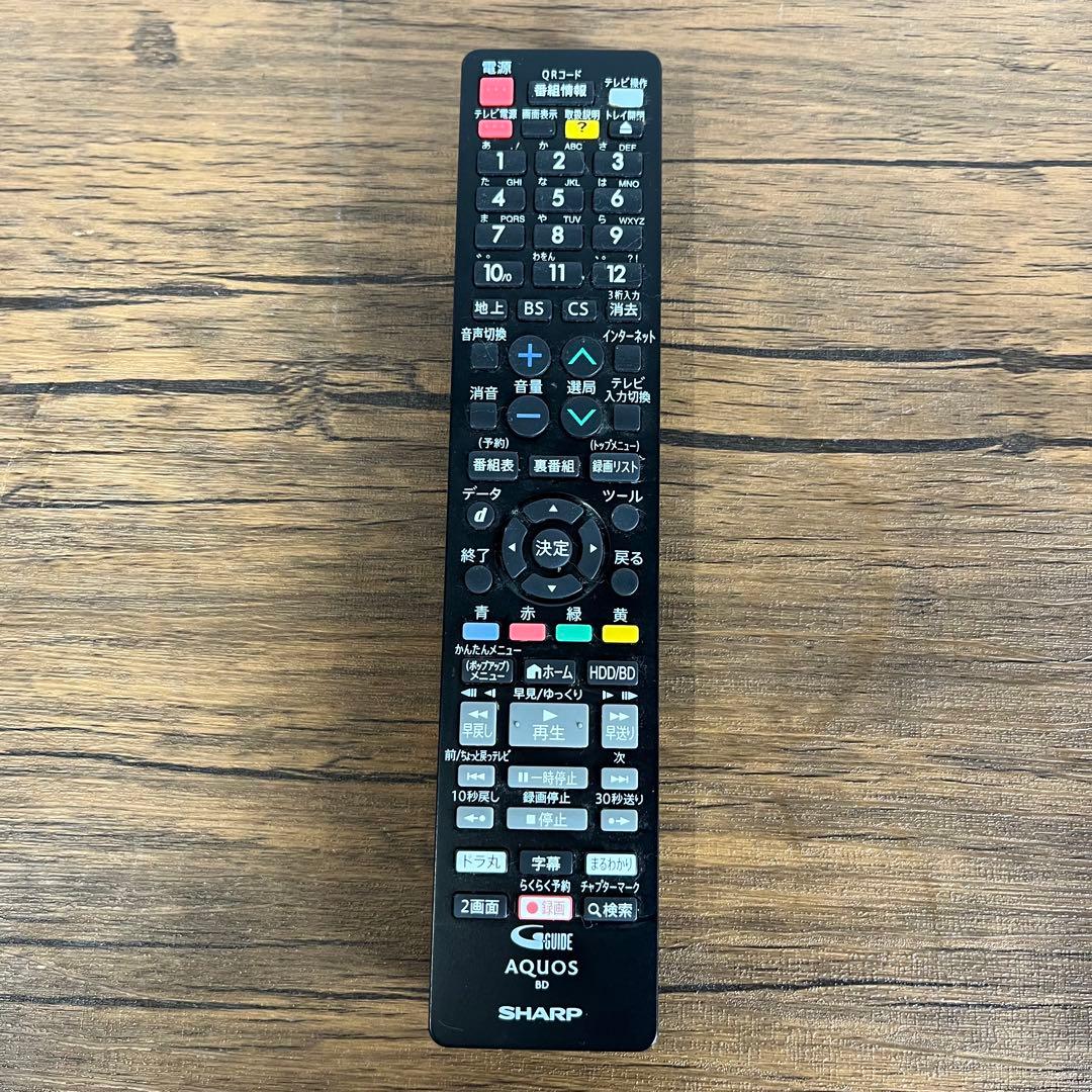 SHARP ブルーレイレコーダー　BD-NT1000 2016年製　リモコン付き