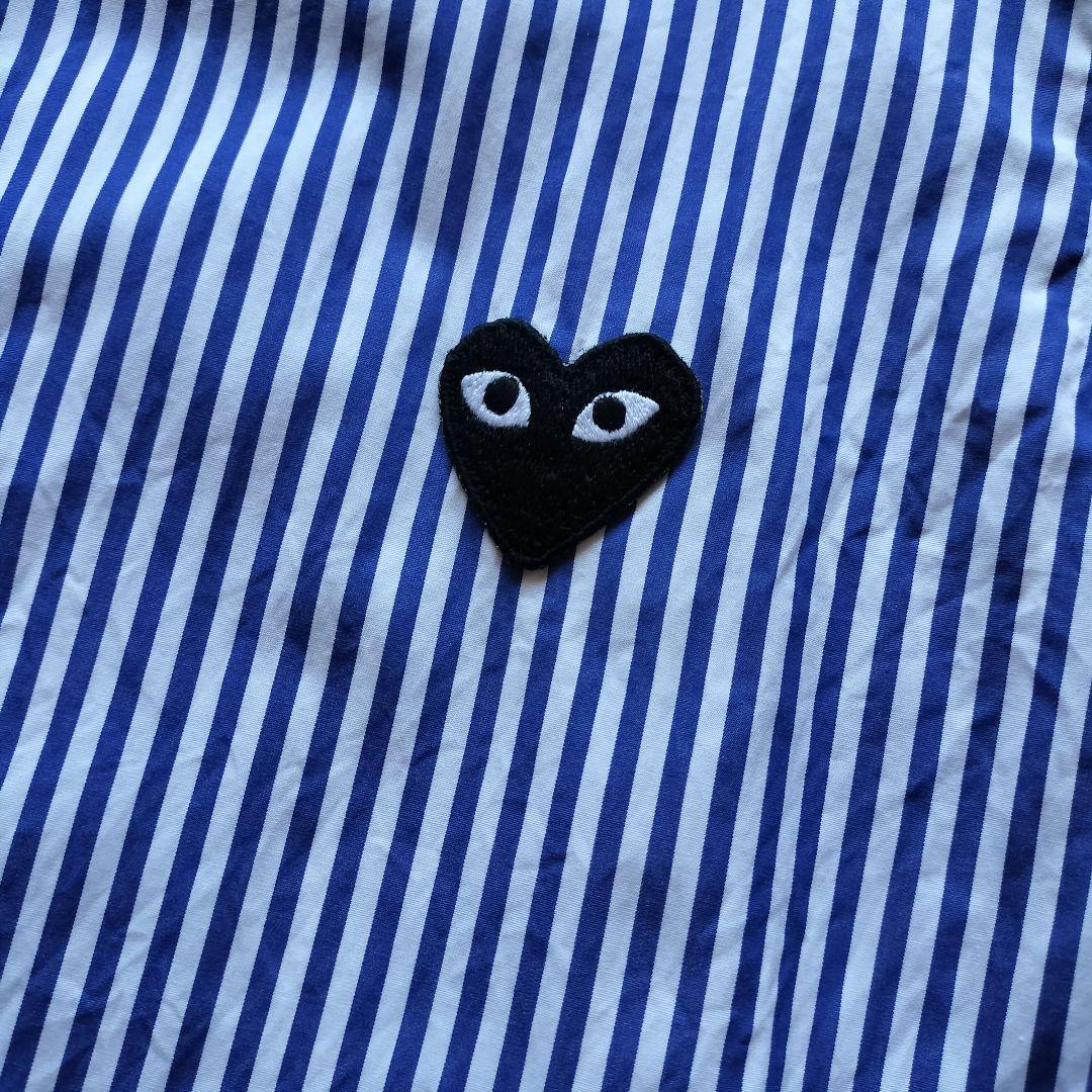 試着のみプレイコムデギャルソン青山限定　ストライプシャツL play comme