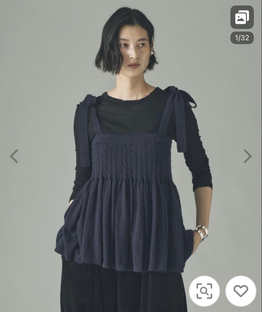 【新品タグ付】カレンソロジー Curensology ウールリネンキャミソール