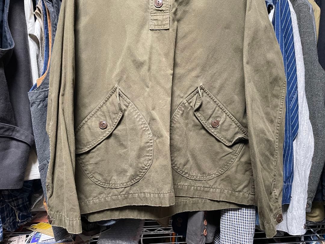 ブラックサインPARAFFIN DECK SHIRT サイズ38ハイドグリーン