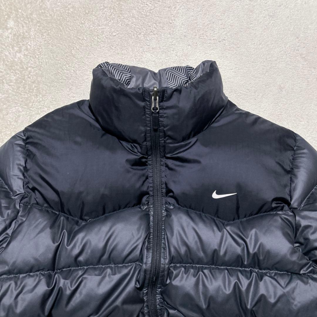 未使用級 OLD NIKE リバーシブル ダウンジャケット L ダークグレー 黒