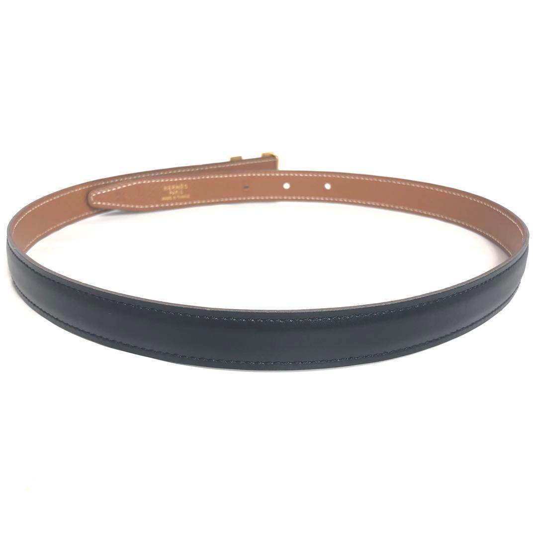 HERMES エルメス コンスタンス Hベルト ブラック×ゴールド 黒 茶