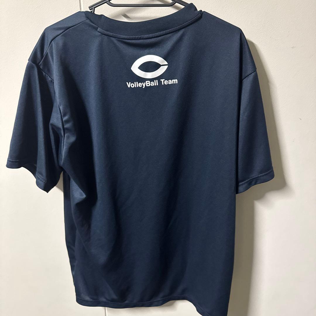 ネイビー 半袖 バレーボールシャツ
