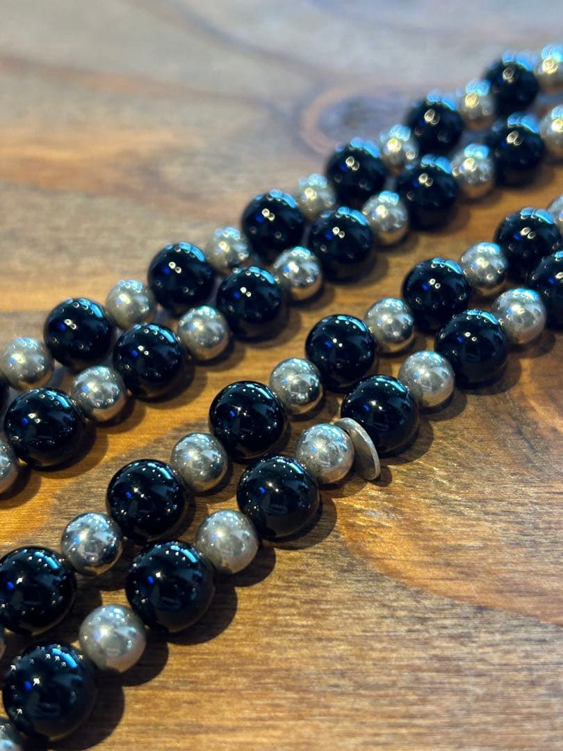 Tiffany & Co. オニキス シルバービーズ ネックレス　ティファニー