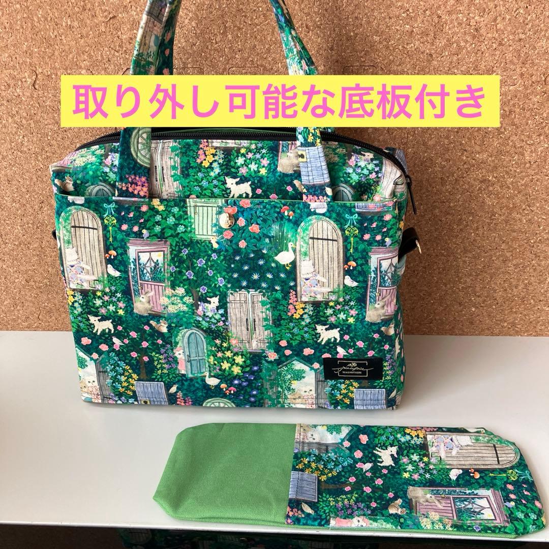 特大　ボストンバッグ　ユキエモン　シークレットガーデン　2way