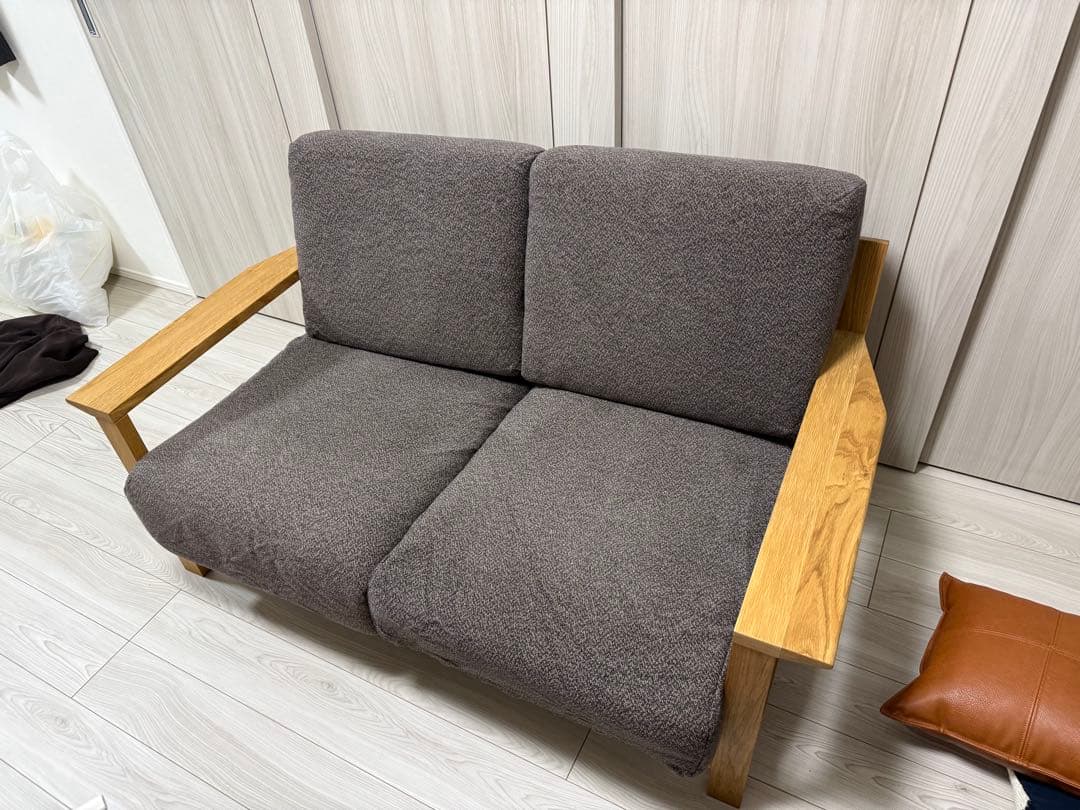 無印良品 木製フレーム 2シーター ウレタン ポケットコイル