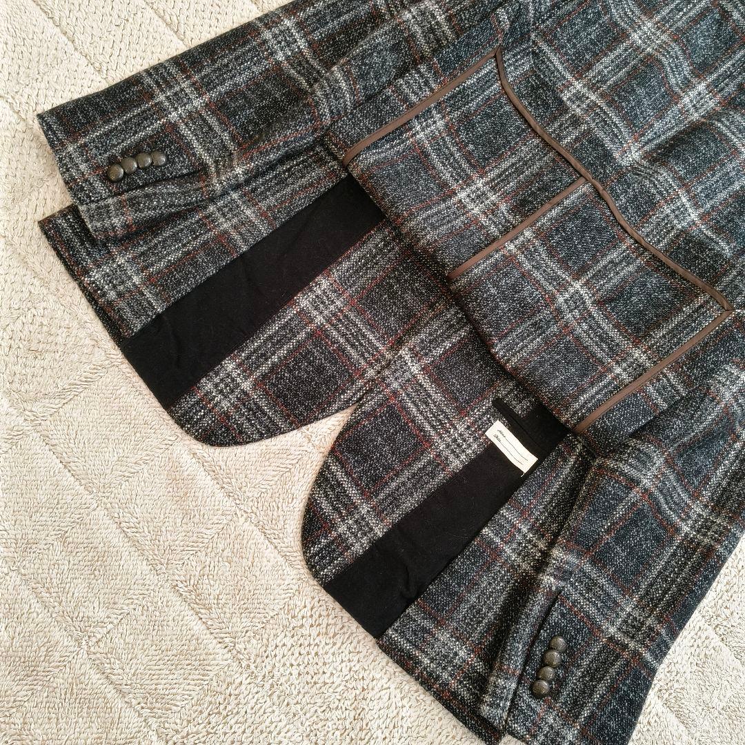 タリアトーレ モンテカルロ シルク混 テーラードジャケット チェック 48