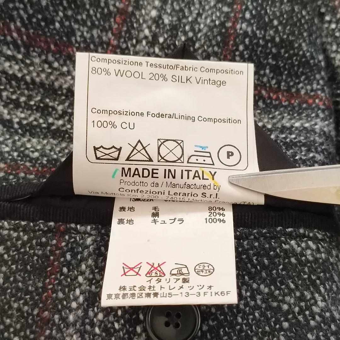 タリアトーレ モンテカルロ シルク混 テーラードジャケット チェック 48