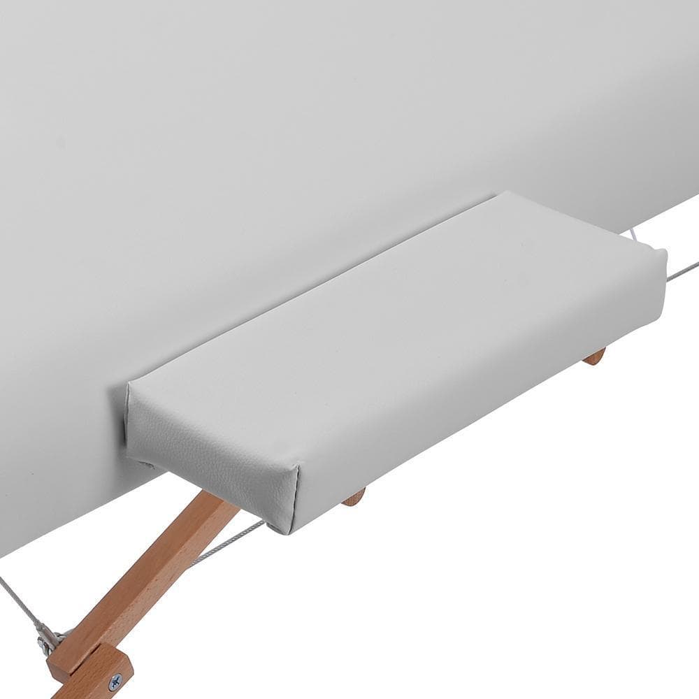 【ホワイト】マッサージベッド折りたたみ コンパクト超軽量エステベッド施術ベッド