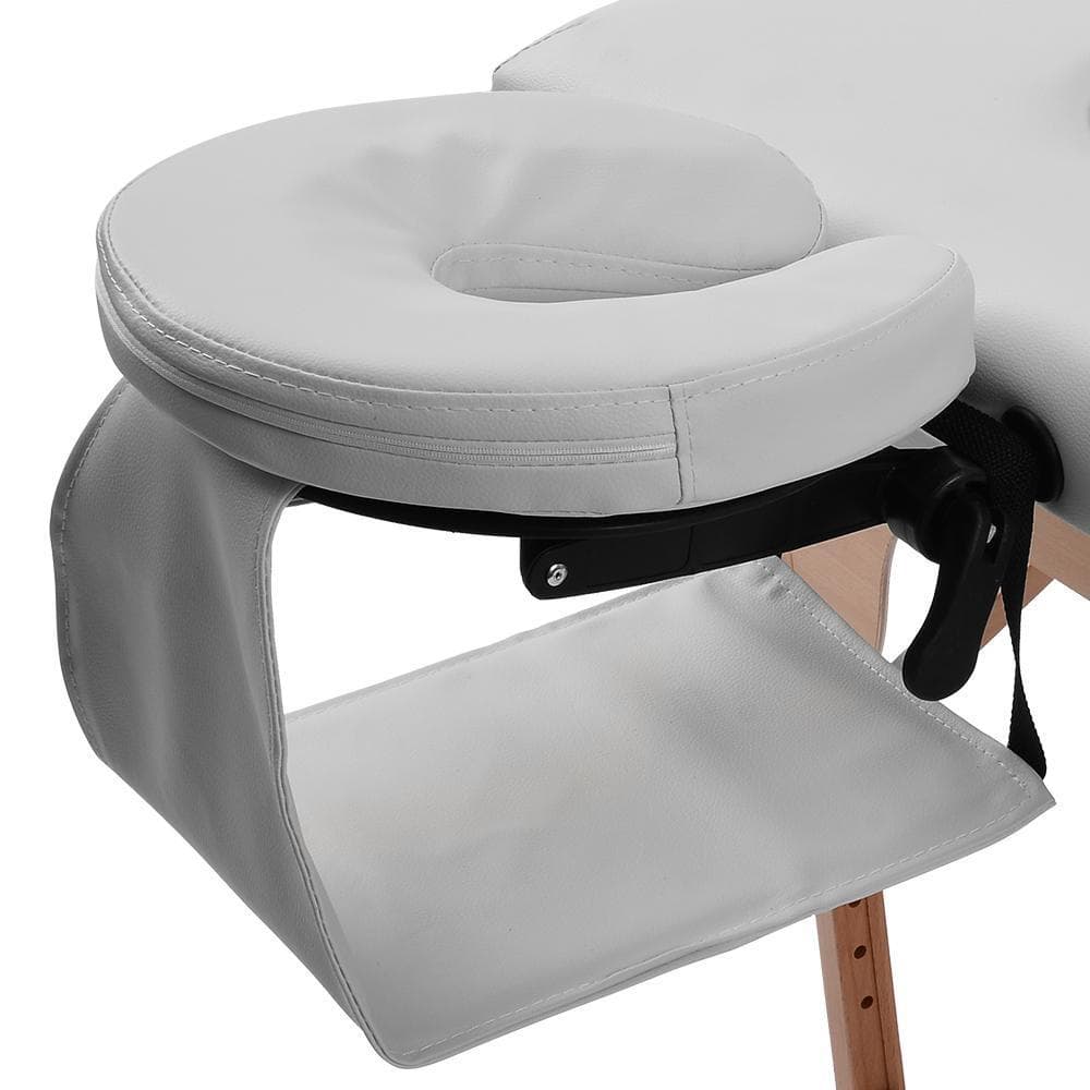 【ホワイト】マッサージベッド折りたたみ コンパクト超軽量エステベッド施術ベッド