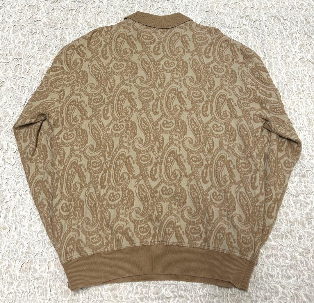 【希少】 Christian Dior コットンニット ペイズリー ポロシャツ