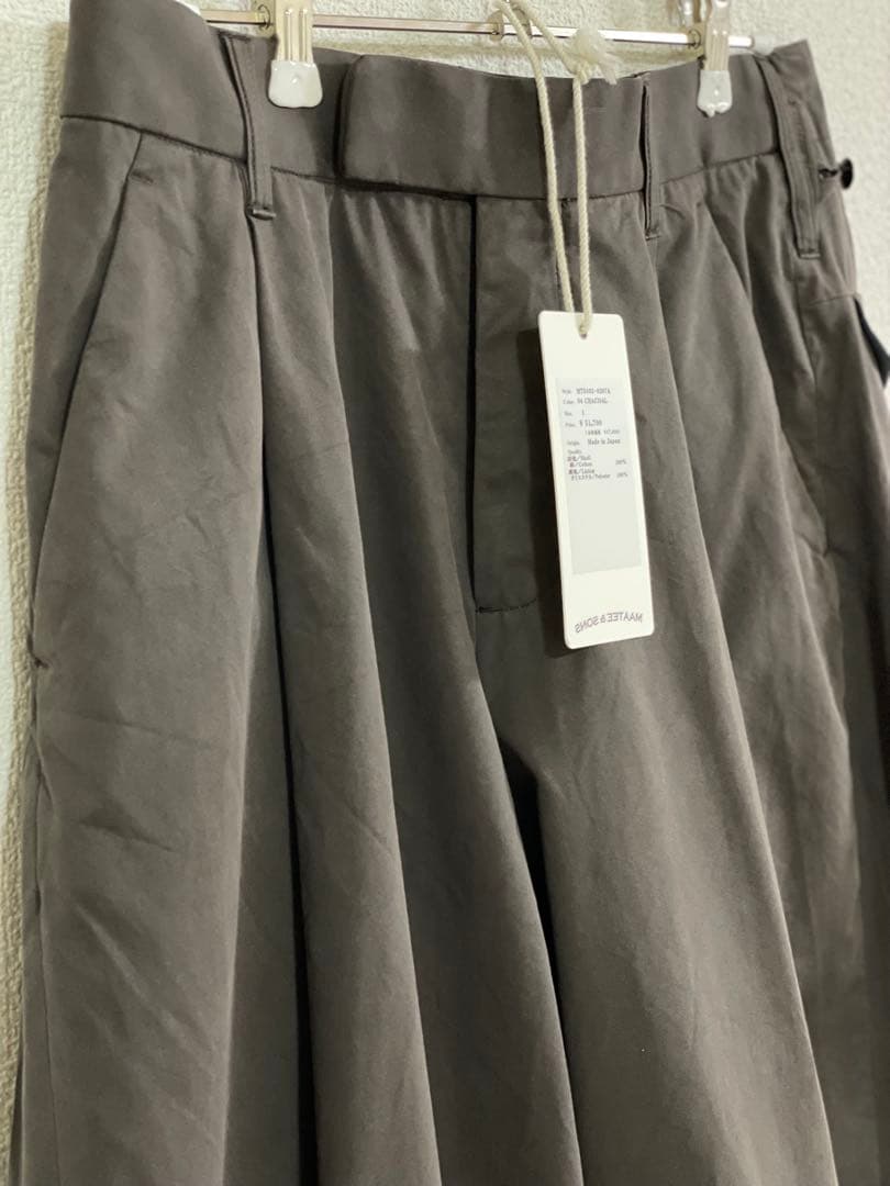 25SS MAATEE&SONS MILITARY SLACKS チャコール1