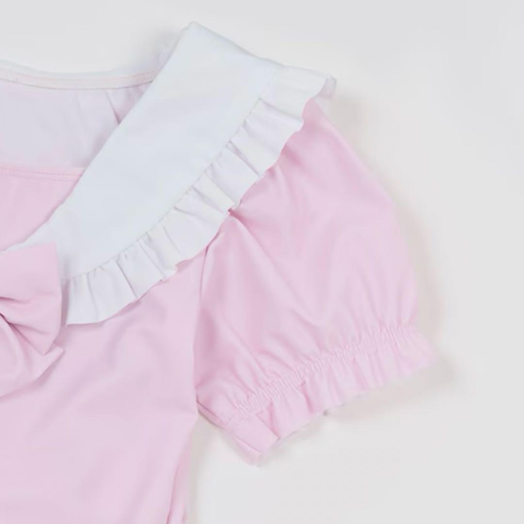 メゾピアノ 【SWIM】シェルロゴ　セーラーカラー　セパレート水着　120