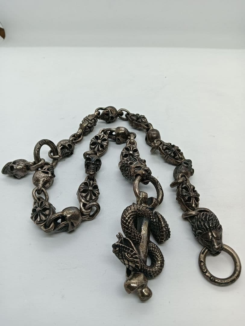 ガボールタイプ ウォレットチェーン 2本セット ウォレット2個付 シルバー925