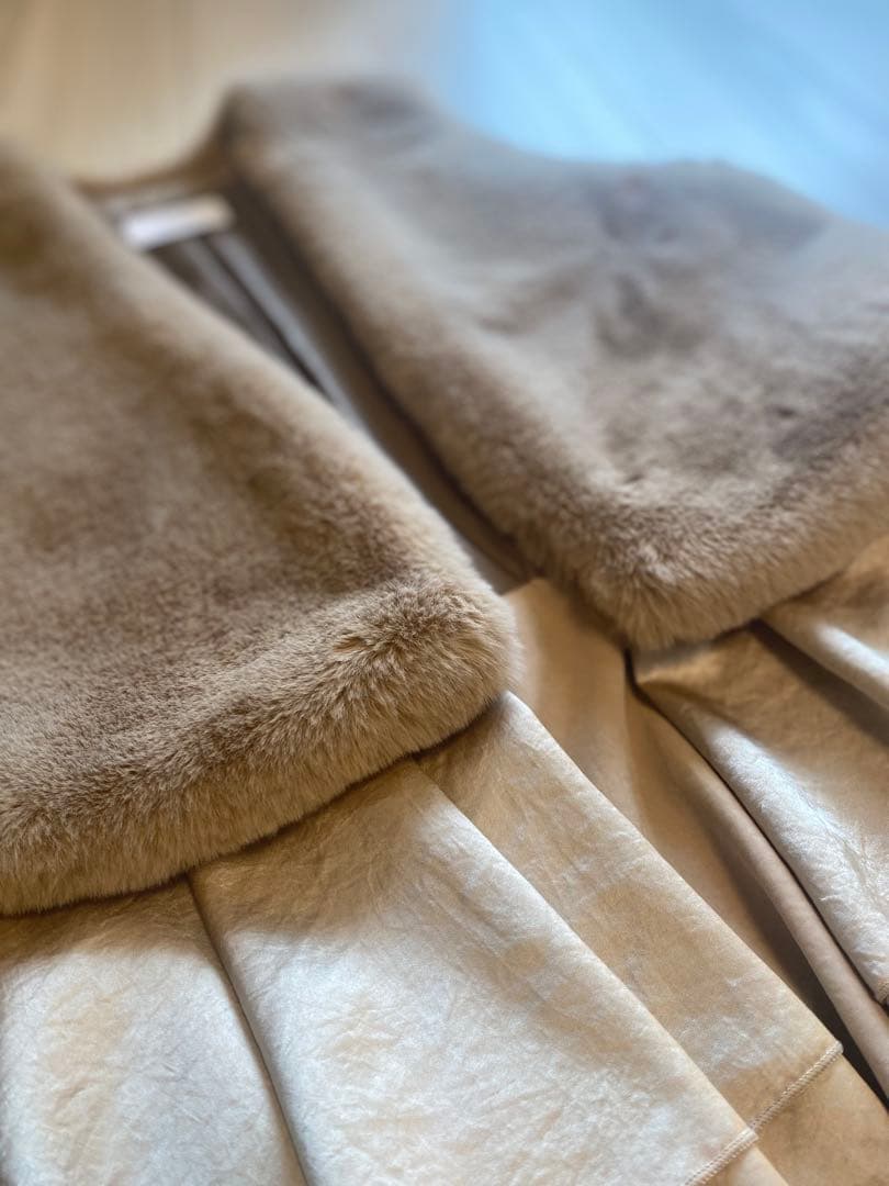 【Arobe 】ファーフレアベスト