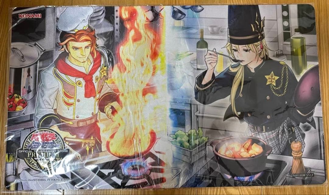 海外限定　遊戯王　ヌーベルズ　プレイマット　新品未開封　魚料理　肉料理　レシピ