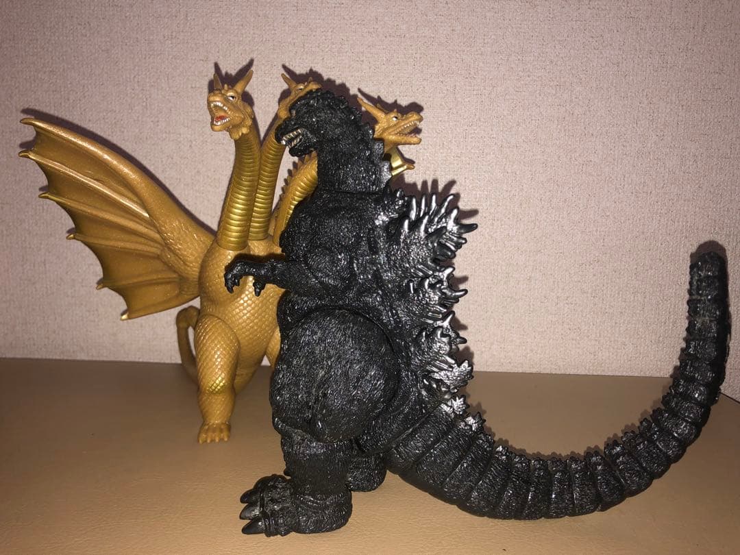 3体セット★特大ゴジラ キングギドラ ★レアな2本角キングギドラ　ゴジラ1991