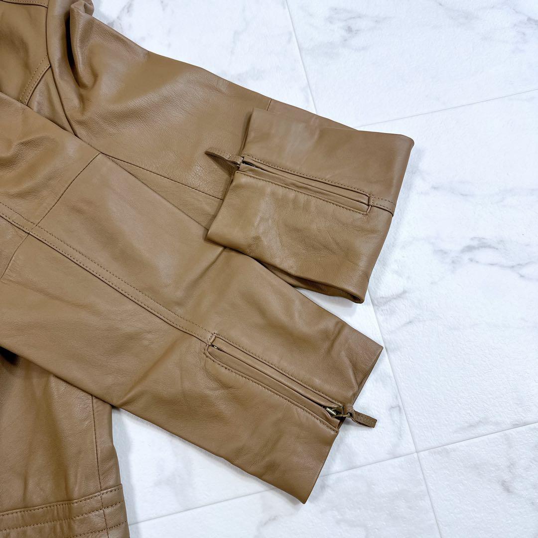 ローズティアラ 超美品　ラムレザー　ライダースジャケット　46サイズ　ブルゾン