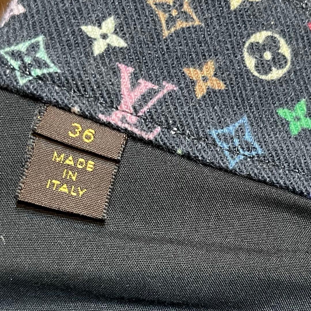 ルイヴィトン　LOUIS VUITTON ブラックデニム　ショートパンツ可愛い