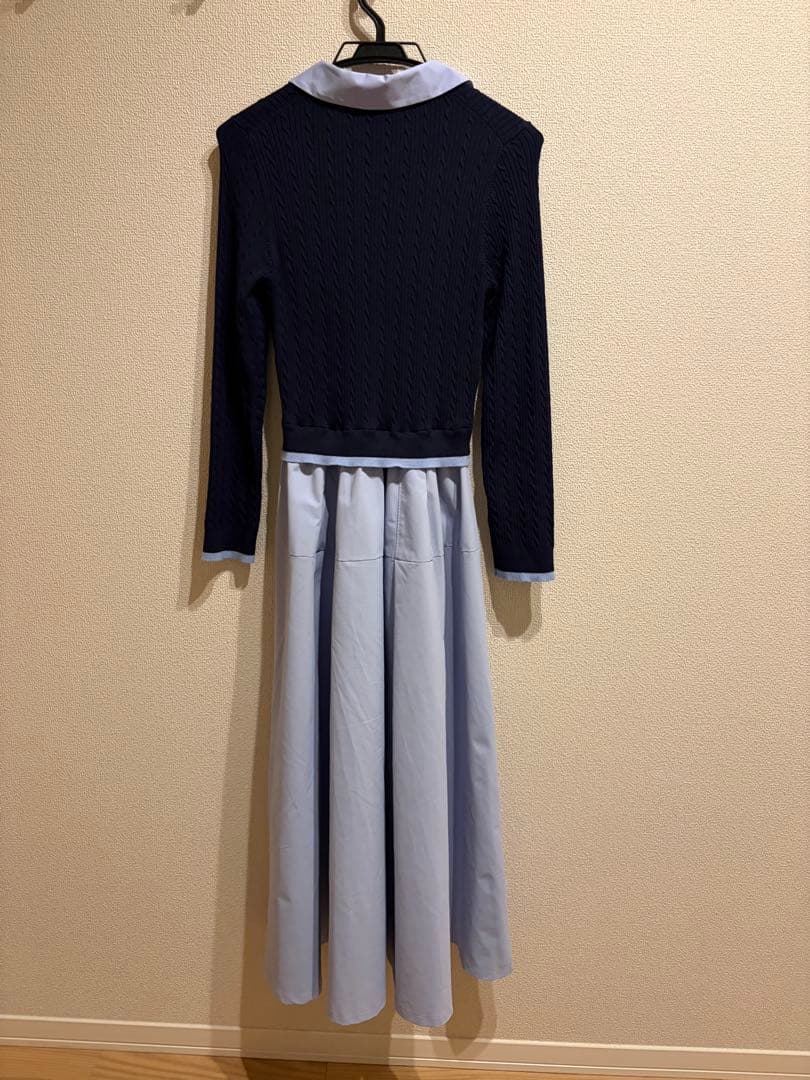 ジャスグリッティー　新作完売カラー鹿沼さん着用定価以下上品ドッキングワンピース