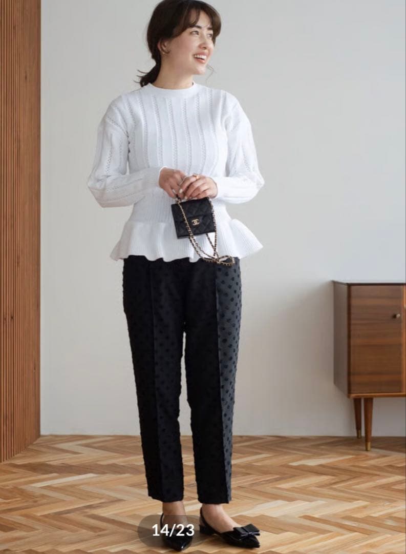 OHGA オーガ ドットパンツ ブラック サイズS 新品未使用 タグ付き