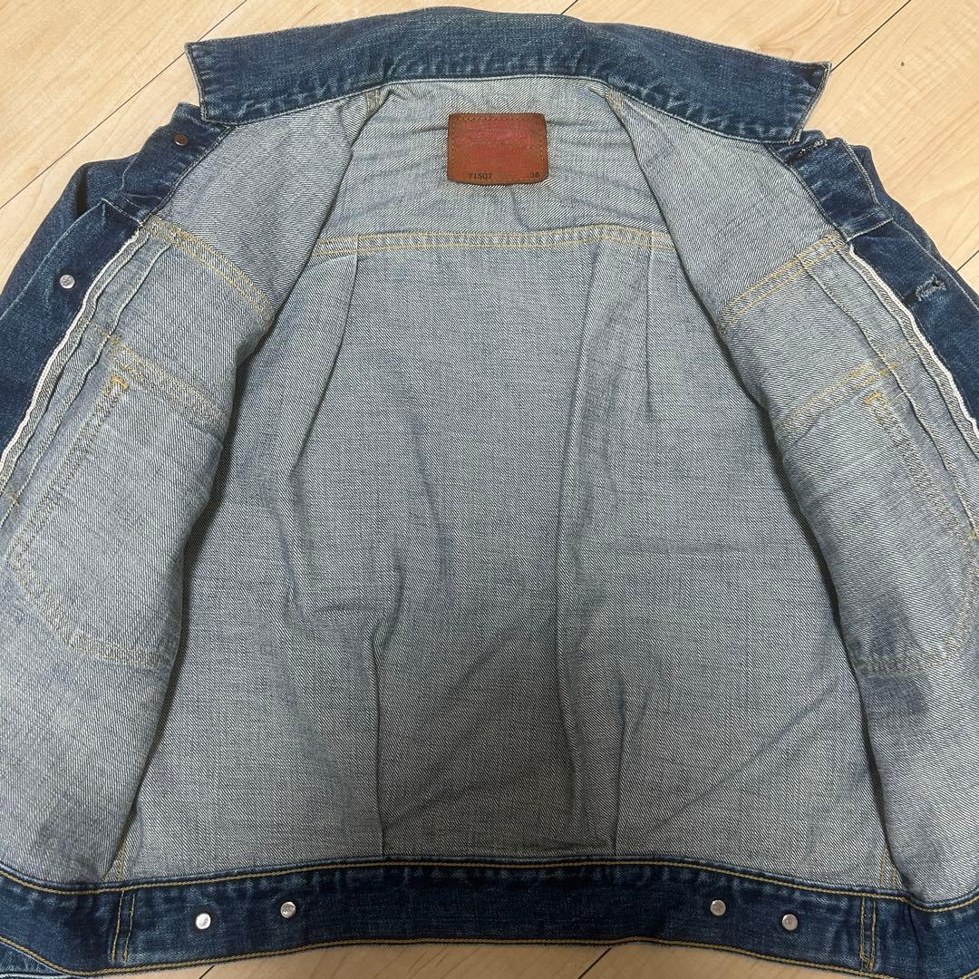 日本製 J02 リーバイスセカンド 71507 38 色落ちビンテージ感