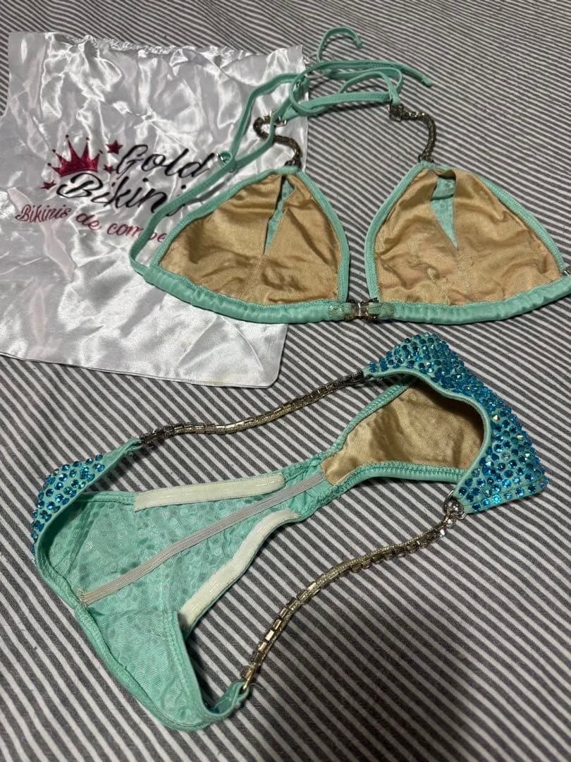 ビーズ装飾 大会ビキニ gold bikini FWJ