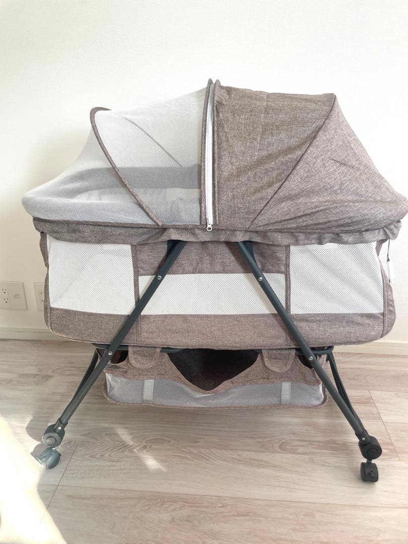 お値下げ！ブラウン メッシュ ベビーベッド