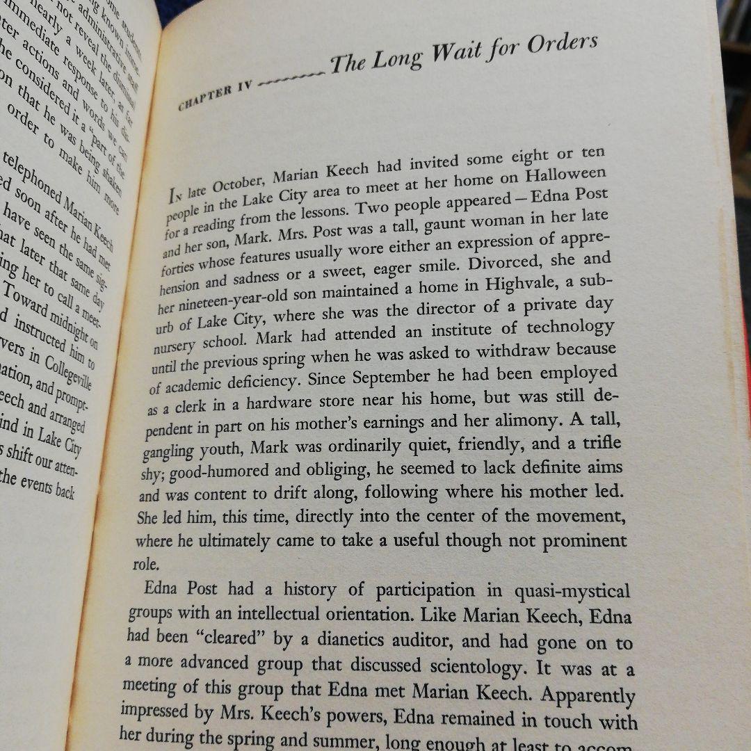 洋書 When Prophecy Fails by Leon Festinger