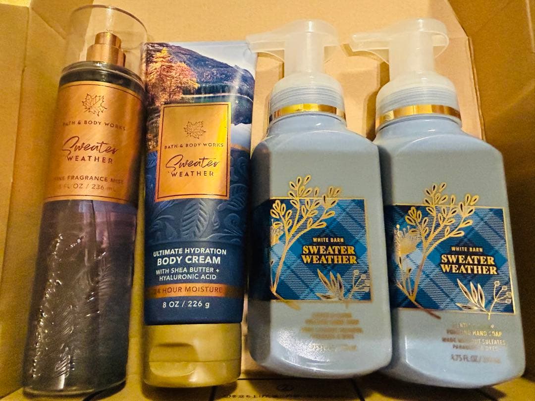 バスアンドボディワークスハンドソープミストクリームsweater weather