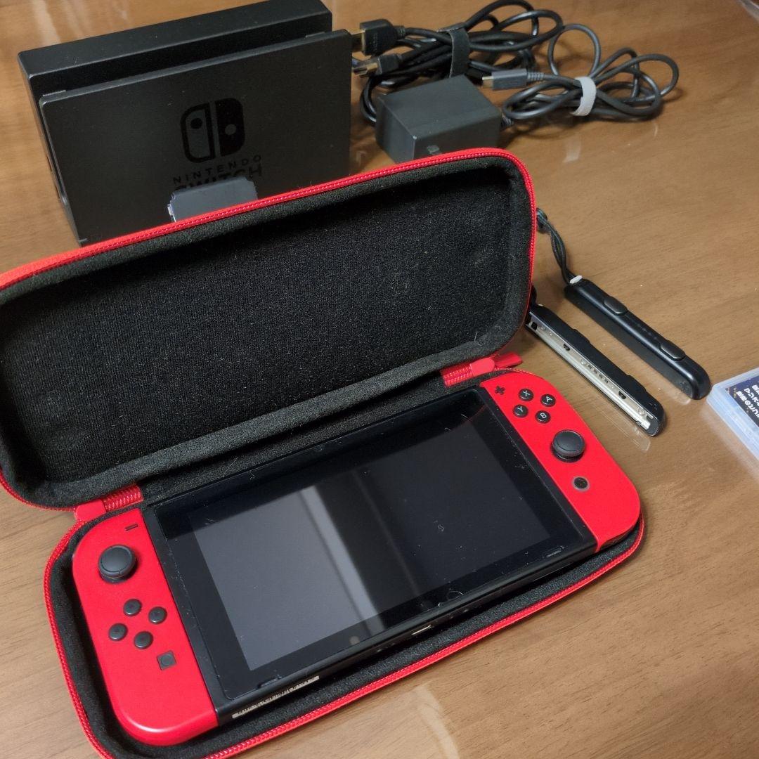 Nintendo Switch 赤色 本体 + ゲームソフト　マリオカート他