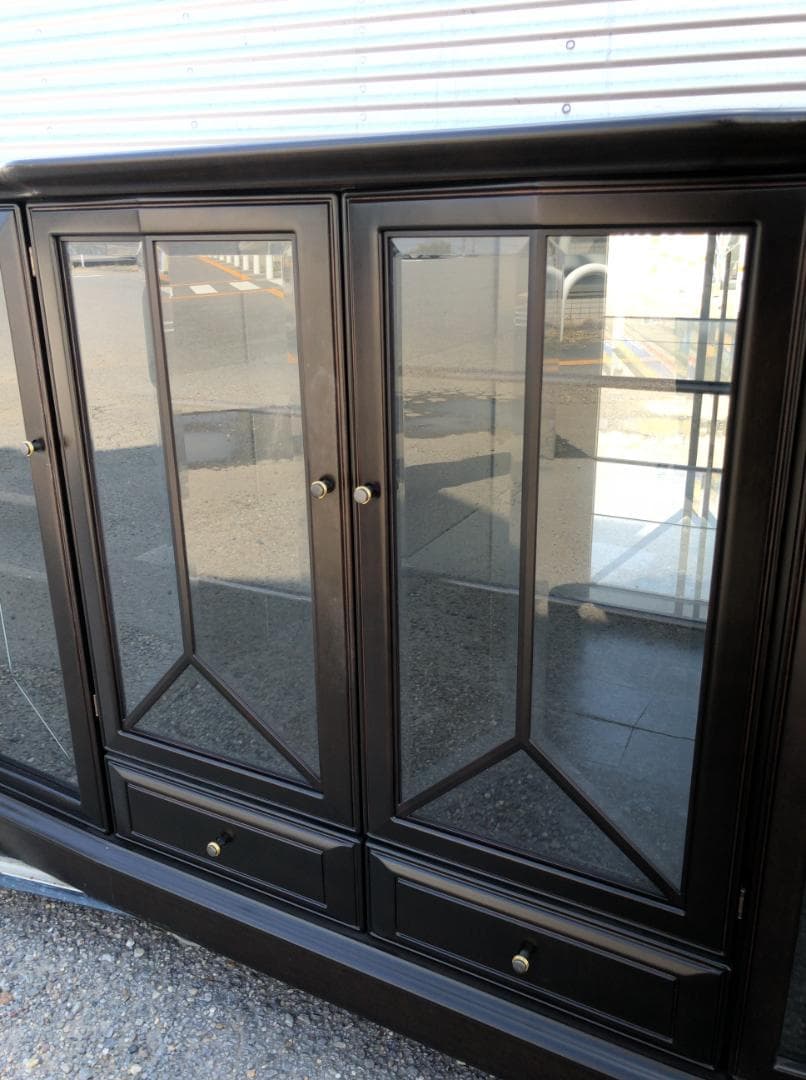 ■13935■カップボード サイドボード 食器棚 キャビネット ミラー