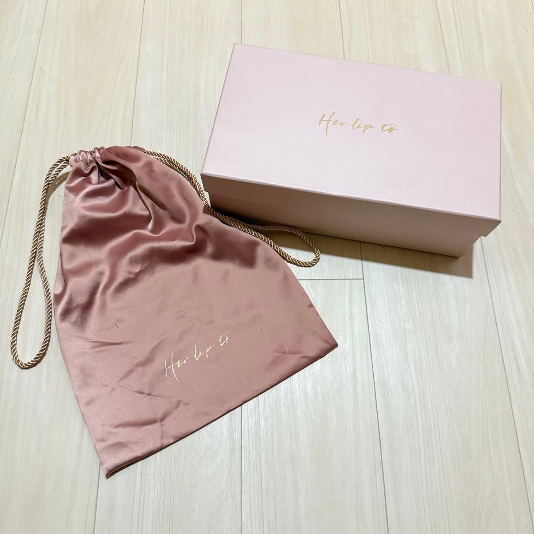 【箱と巾着袋付き】herlipto Cross strap Mules 38